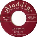 All Shook Up 45 rpm, Aladdin 45-3359, David Hill: original record label