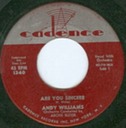 Are You Sincere, Cadence 1340, Andy Williams: original record label