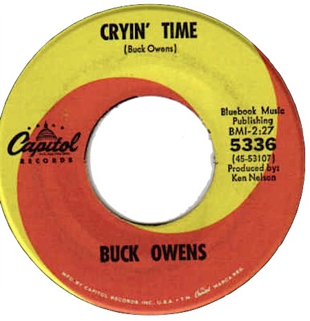 Crying Time, Buck Owens, Capitol 5336, original record label