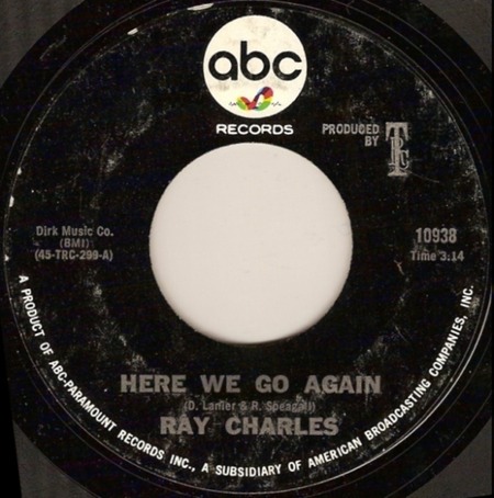 Here We Go Again, ABC Records 10938, Ray Charles: original record label