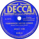 Tomorrow Never Comes; Ernest Tubb; Decca 6106; original record label
