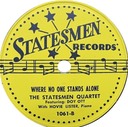 Where No One Stands Alone, Statesmen Records 1061-B, The Statesmen Quartet, original record label