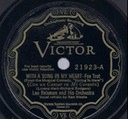 With A Song In My Heart, Leo Reisman and His Orchestra, Victor 21923-A: original recording label