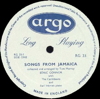 Original Recording Label of Banana Boat Song (Day-O) by Edric Connor and The Caribbeans