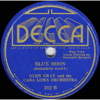 Original Recording Label of Blue Moon by Glen Gray and Casa Loma Orchestra with Kenny Sargent