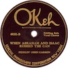 Original Recording Label of I Was Born About Ten Thousand Years Ago by Fiddlin' John Carson