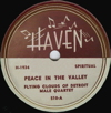 Original Recording Label of (There'll Be) Peace In The Valley (For Me) by Flying Clouds Of Detroit