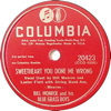 Original Recording Label of Sweetheart You Done Me Wrong by Bill Monroe